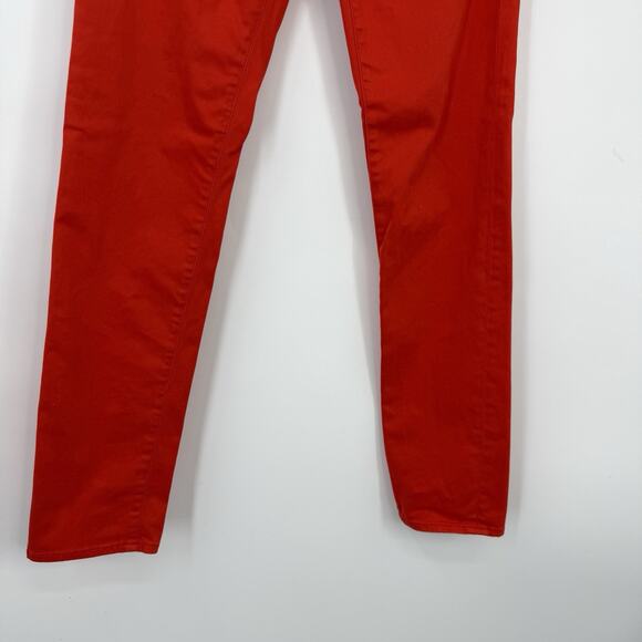 AG Adriano Goldschmied The Stilt Cigarette Leg Jeans Red Orange Women size 28R - Picture 5 of 13